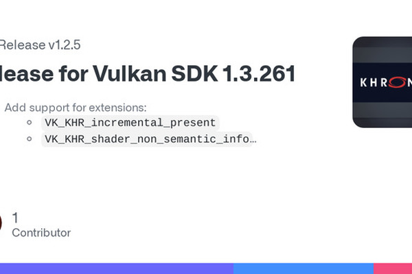 MoltenVK Vulkan SDK 1.3.261 released