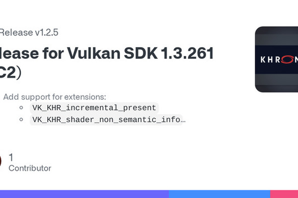 MoltenVK Vulkan SDK 1.3.261 (RC2) released