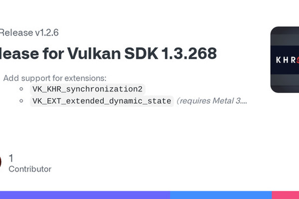 MoltenVK Vulkan SDK 1.3.268 released